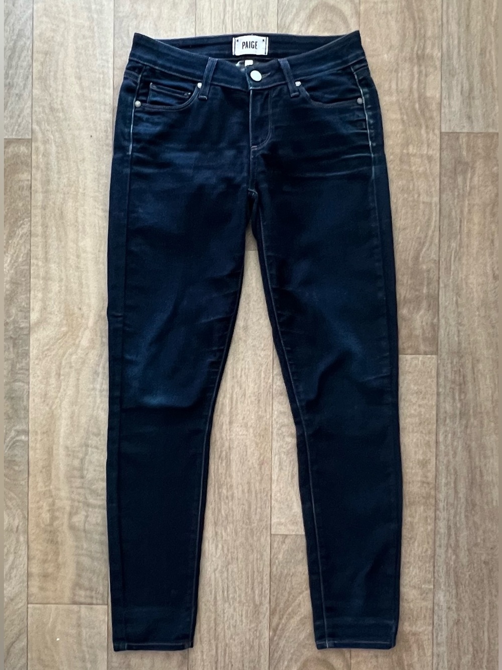 PAIGE Verdugo Ultra Skinny Jeans Size 26 Dark Blue Wash Stretch Denim